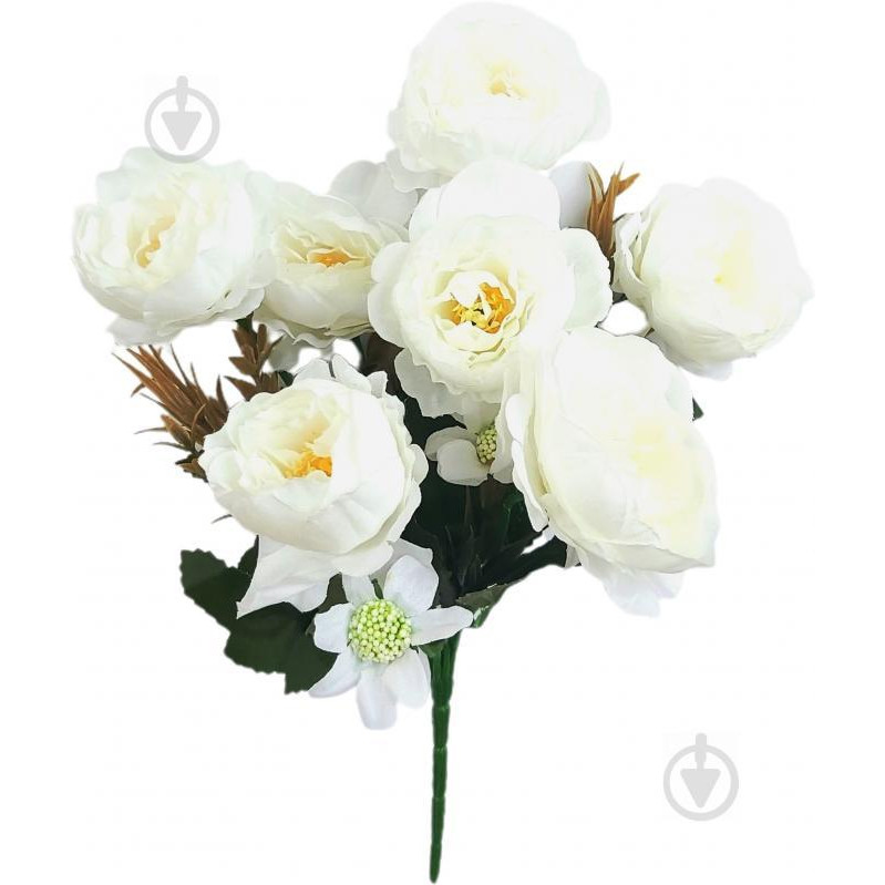  Букет роз пионов искусственных 7050 Цветы от королевы - зображення 1