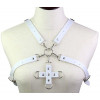 SKN Портупея з фіксатором Women's PU Leather Chest Harness Caged Bra WHITE (SKN-AS25 WHITE) - зображення 1