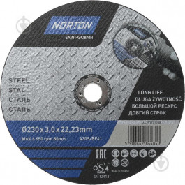 Norton Круг відрізний по металу A30S 230x3,0x22,2 мм