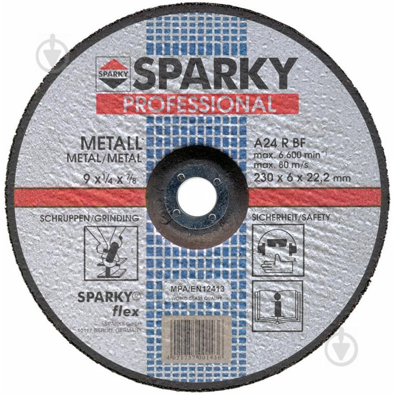 SPARKY Круг зачисний по металу 230x6,0x22,2 мм - зображення 1