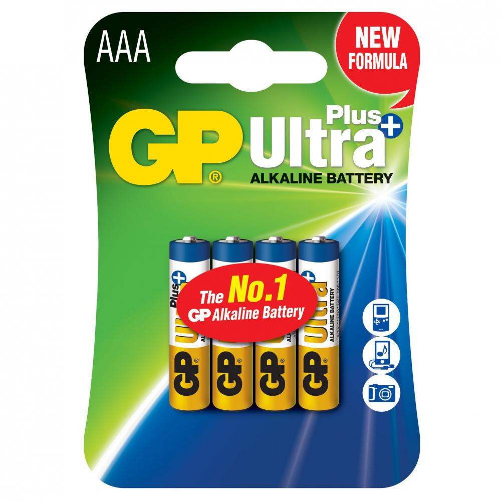 GP Batteries AAA bat Alkaline 2шт Ultra plus (24AUPHM-2UE4) - зображення 1