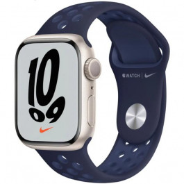 Apple Watch Nike Series 7 LTE 45mm Starlight A. Case with M. Navy/Mystic N. Nike S. Band (MKMD3+ML8C3)
