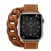 Apple Watch Hermes Series 7 LTE 41mm Silver S. Steel Case w. Fauve Leather D. Tour (MKLK3+MKFV3) - зображення 2