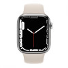 Apple Watch Series 7 GPS + Cellular 41mm Silver Stainless Steel Case w. Starlight Sport Band (MKHE3) - зображення 2