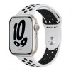 Apple Watch Nike Series 7 GPS 41mm Starlight Aluminum Case w. Pure Platinum/Black Nike Sport Band (MKN33) - зображення 1