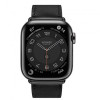 Apple Watch Hermes Series 7 LTE 41mm Space Black S. Steel Case w. Noir Single Tour (MKHP3) - зображення 2