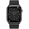 Apple Watch Hermes Series 7 LTE 45mm Space Black S. Steel Case w. Noir Swift Leather S. Tour (MKMW3) - зображення 2