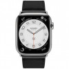 Apple Watch Hermes Series 7 LTE 45mm Silver S. Steel w. Noir Swift L. Single Tour D. Buckle (MKMG3+MHLU3) - зображення 2