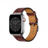 Apple Watch Hermes Series 7 LTE 41mm Silver S. Steel w. Circuit H Single T. Rouge H/Noir (MKLK3+MKFU3) - зображення 1
