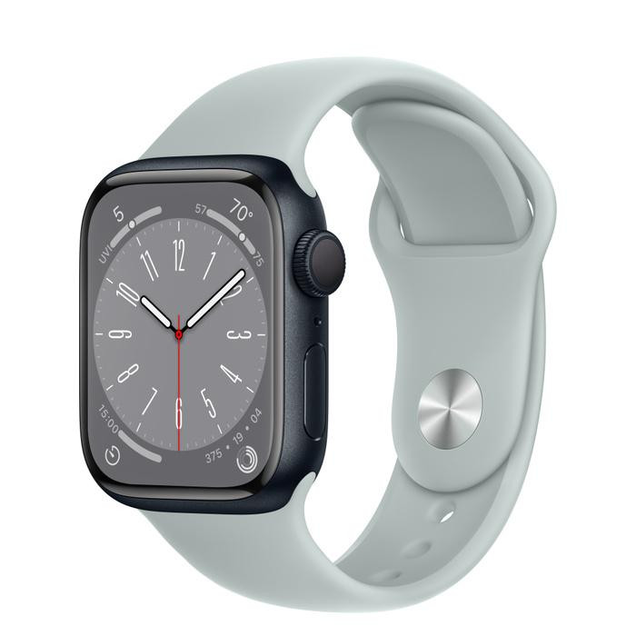 Apple Watch Series 8 GPS 45mm Midnight Aluminum Case w. Succulent Sport Band M/L (MNP83+MP7P3) - зображення 1