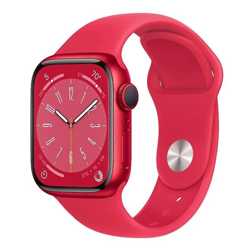 Apple Watch Series 8 GPS 41mm PRODUCT RED Aluminum Case w. PRODUCT RED S. Band - S/M (MNUG3) - зображення 1