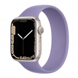 Apple Watch Series 7 GPS 45mm Starlight Aluminum C. with English Lavender S.Band (MKNP3+MKUY3)