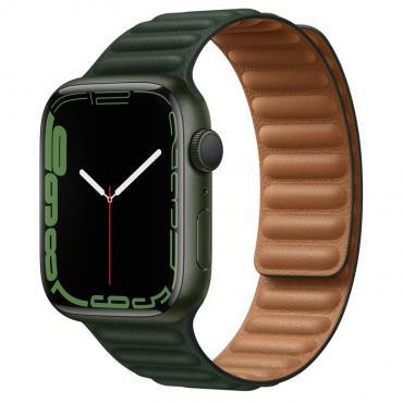 Apple Watch Series 7 GPS 45mm Green Aluminum Case w. Sequoia Green L. Link M/L (MKNQ3+ML803) - зображення 1
