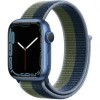 Apple Watch Series 7 GPS 41mm Blue Aluminum Case With Abyss Blue/Moss Green Sport Loop (MKNH3) - зображення 1