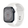 Apple Watch Series 8 GPS 41mm Midnight Aluminum Case w. White Sport Band M/L (MNPC3+MP6X3) - зображення 1