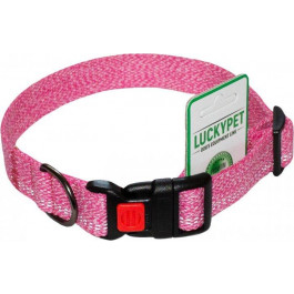 Lucky Pet Нашийник  Melange одинарний світловідбивний з пластиковим фастексом 2.5/43-66 см рожевий (550569)
