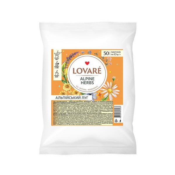 Lovare Травяной чай  Альпийские Травы в пакетиках 50 шт (4823115400079) - зображення 1