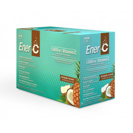 Ener-C Витаминный Напиток для Повышения Иммунитета, Вкус Ананаса и Кокоса, Vitamin C, Ener-C, 30 пакетиков