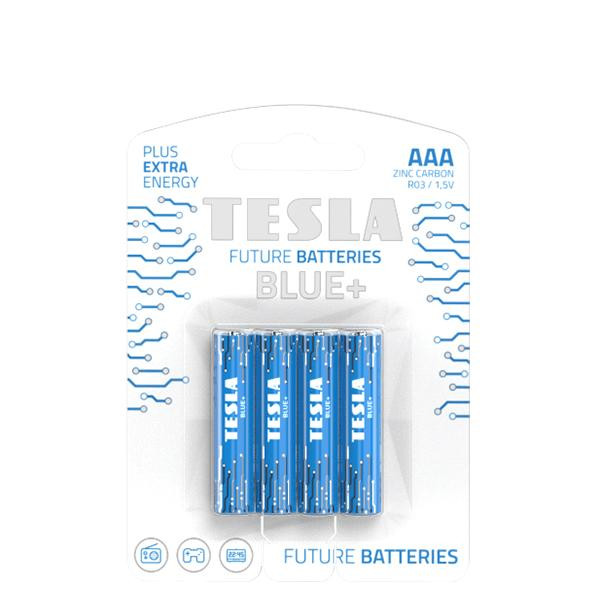 TESLA BATTERIES AAA bat Zinc-Carbon 4шт Blue+ 8594183392196 - зображення 1