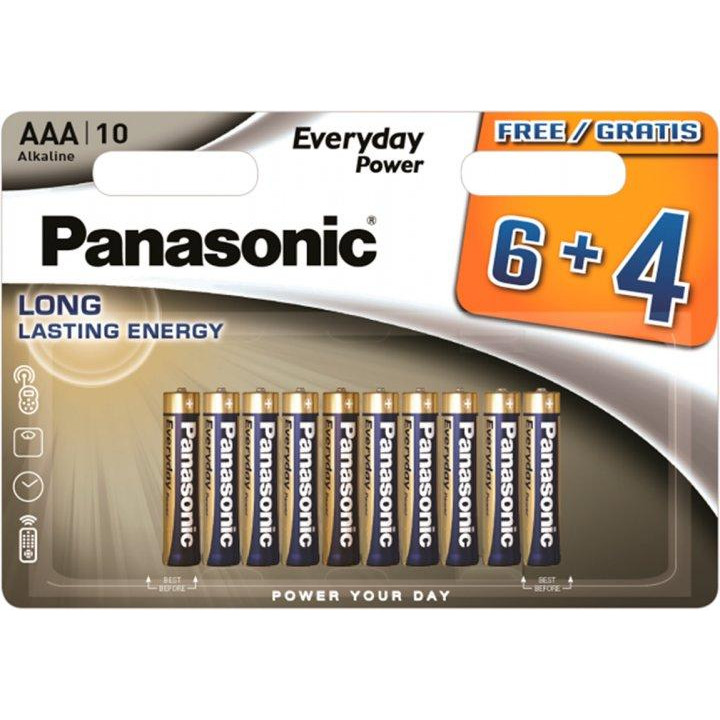 Panasonic AAA bat Alkaline 10шт Alkaline Power (LR03REE/10B4F) - зображення 1