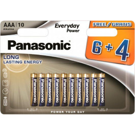 Panasonic AAA bat Alkaline 10шт Alkaline Power (LR03REE/10B4F)