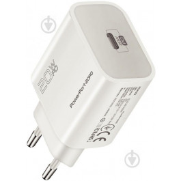 Promate PowerPort-20PD 20 Вт USB Type-C PD White (powerport-20pd.white)
