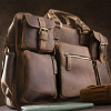 Vintage Вместительная мужская сумка - портфель из винтажной кожи Крейзи  (14881) - зображення 2