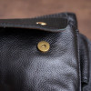 Vintage Черная классическая сумка бананка из фактурной кожи  (14809) - зображення 6