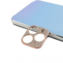 Epik Рамка на камеру захисна  Sparkles зі стразами для Apple iPhone 11 Pro / iPhone 11 Pro Max rose gold