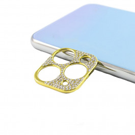 Epik Рамка на камеру захисна  Sparkles зі стразами для Apple iPhone 11 Pro / iPhone 11 Pro Max golden
