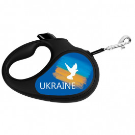   WAUDOG Поводок-рулетка для собак WAUDOG R-leash, рисунок "Флаг" XS 3 м Черный (8123-0229-01)