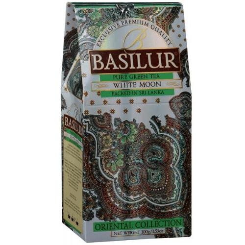 Basilur Чай зеленый рассыпной Восточная коллекция Белый месяц картон 100 г (4792252916449) - зображення 1