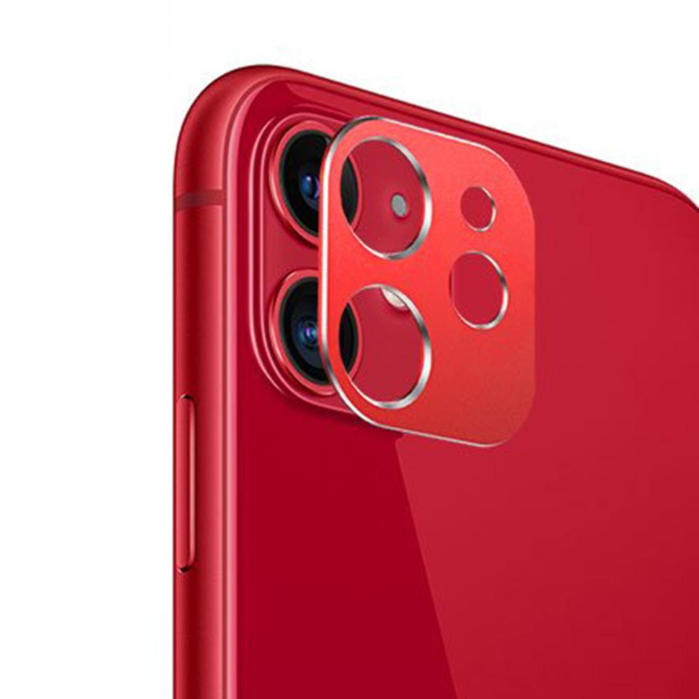 XO Захисна рамка зі склом  Tempered на задню камеру для Apple iPhone 11 red - зображення 1