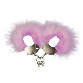 Adrien lastic Menottes Metal Handcuffs With Feather, розовые (8433345303017)