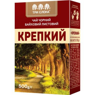 Три Слона Чай черный байховый мелколистовой Крепкий 500 г (4820097816485) - зображення 1