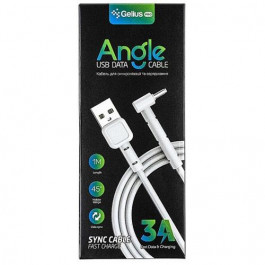 Gelius USB Cable to Lightning Pro Angle 3А 1m White (74855)