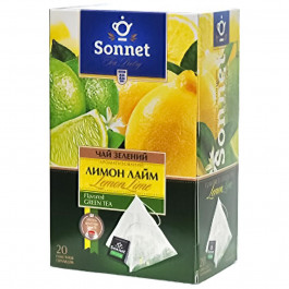 Sonnet Чай зелений  Лимон, лайм, 20 пакетиків (4820082706005)