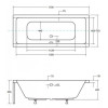Besco Панель для ванны PMD PIRAMIDA QUADRO 170x75 комплект (передняя+ боковая) (QUADRO/170/75) - зображення 3