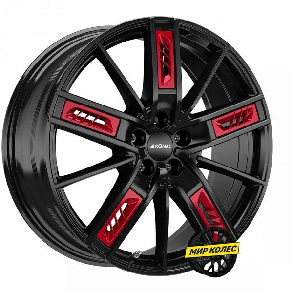 RONAL R67 Red Left Jetblack (R18 W8.0 PCD5x112 ET35 DIA76) - зображення 1