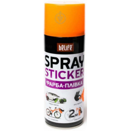 BeLife Фарба аерозольна Spray Sticker помаранчева 400 мл