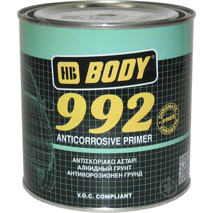 Body Ґрунт антикорозійний 992 1K сірий Body 1кг - зображення 1