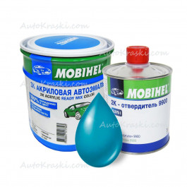 Mobihel 425 Блакитна адріатика Автоемаль акрилова 2К Mobihel 0,75л + 9900 Затверджувач 0,375л