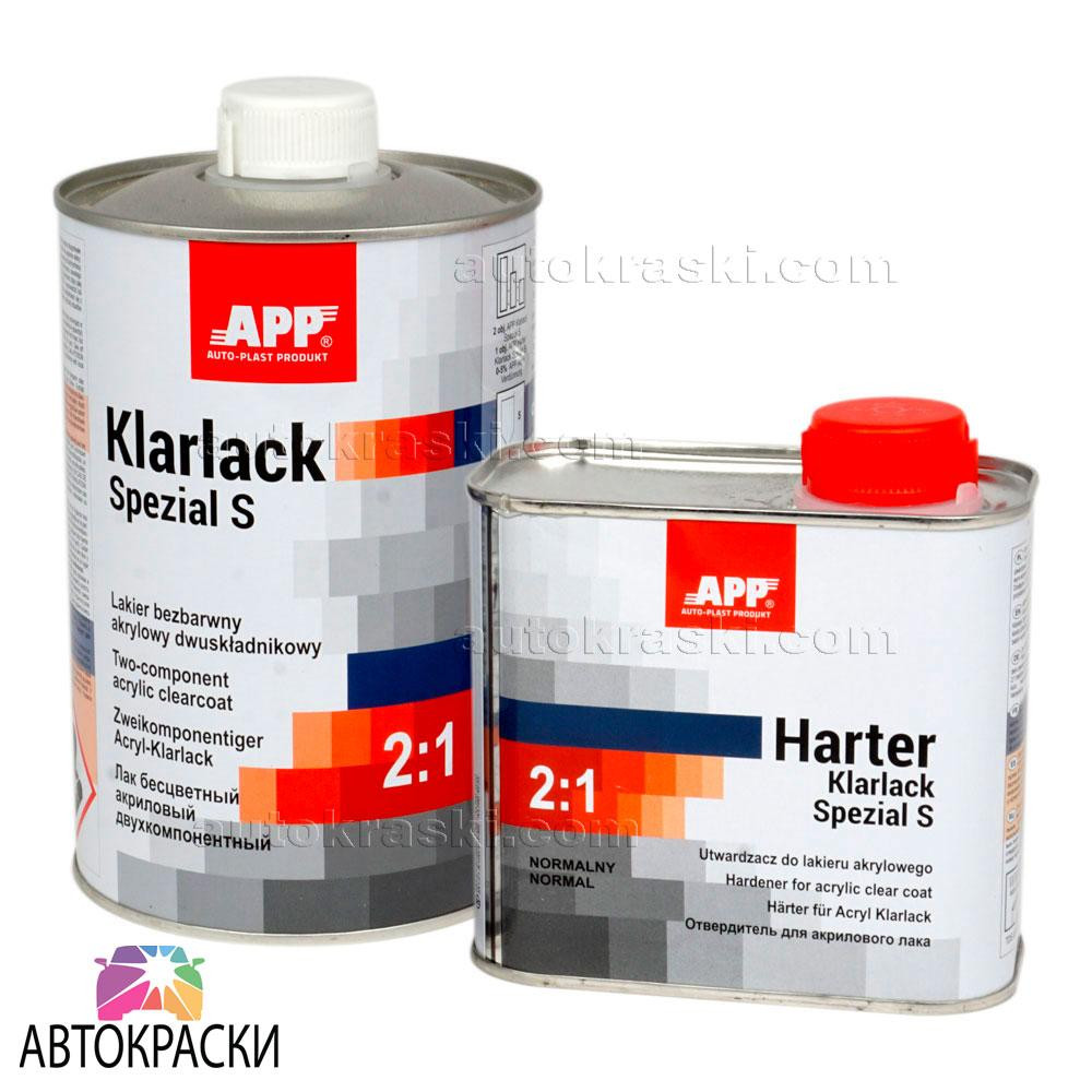 Auto-Plast Produkt (APP) APP 2K HS SPEZIAL KLARLACK Акриловий лак 1л + 0,5л затверджувач - зображення 1