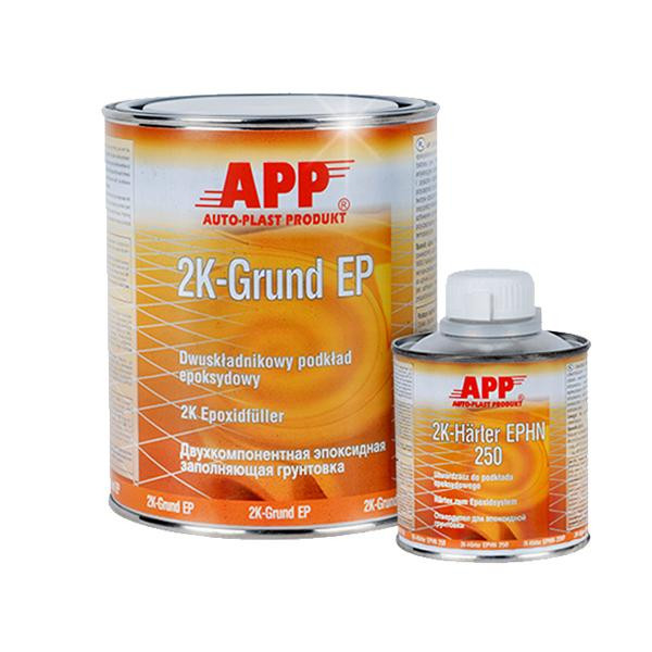 Auto-Plast Produkt (APP) Епоксидний двокомпонентний ґрунт APP, 2K-Grund EP, із затверджувачем, 1кг + 0,2кг - зображення 1