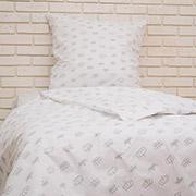 Nostra Подростковое постельное белье 3541 Light Grey on White бязь ranforce  Подростковый комплект