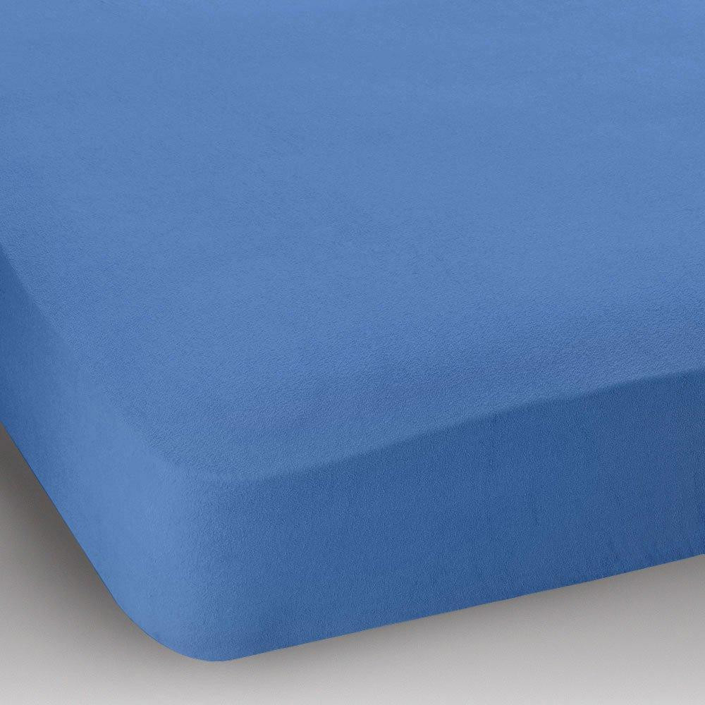 Utek Простынь на резинке  Home Jersey havlu Махра Blue Синяя 180х200 (PMBLF180200) - зображення 1