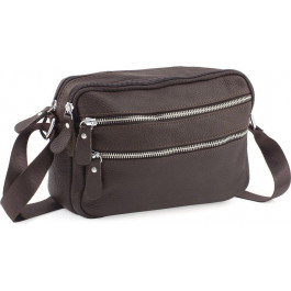 Leather Collection Бюджетна шкіряна чоловіча сумка коричневого кольору зі шкіри флотар  (39253920)
