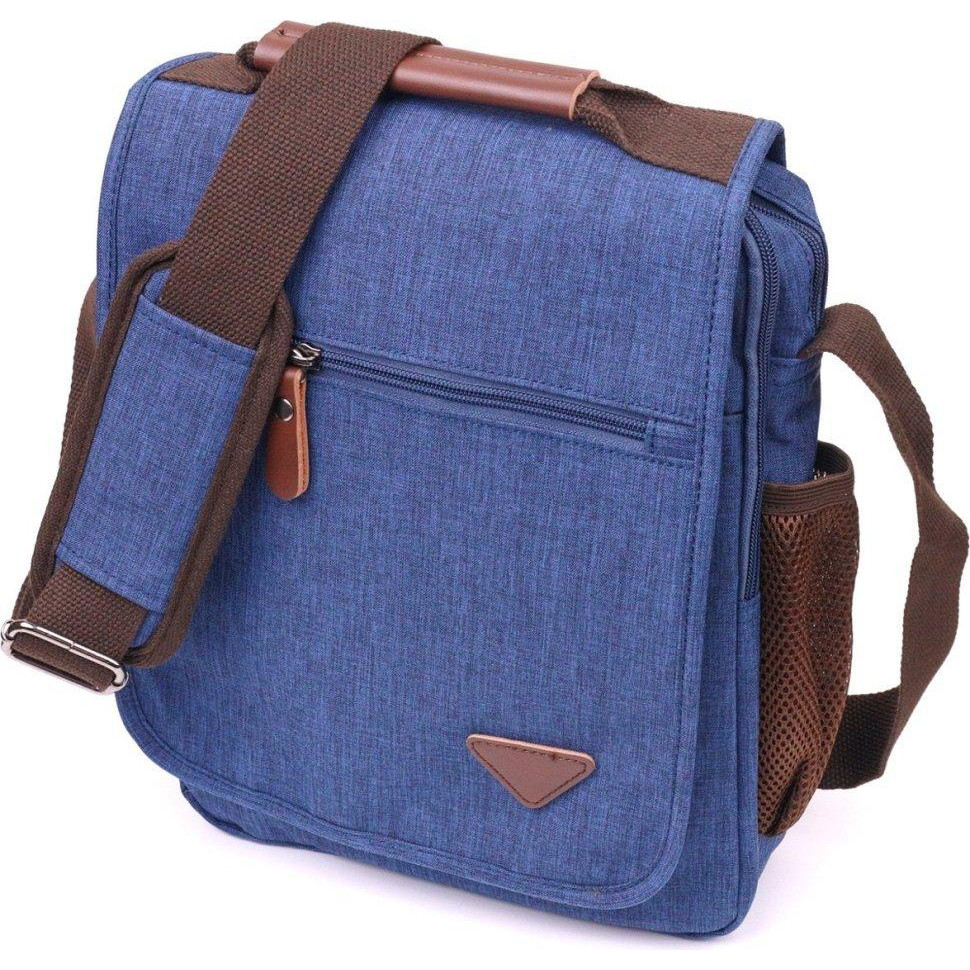 Vintage Синя чоловіча сумка-барсетка з текстилю  (2421264) - зображення 1