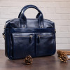 Vintage Темно-синя чоловіча сумка під ноутбук до 14 дюймів із натуральної шкіри флотар SHVIGEL (00976) - зображення 7