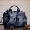 Vintage Темно-синя чоловіча сумка під ноутбук до 14 дюймів із натуральної шкіри флотар SHVIGEL (00976) - зображення 10